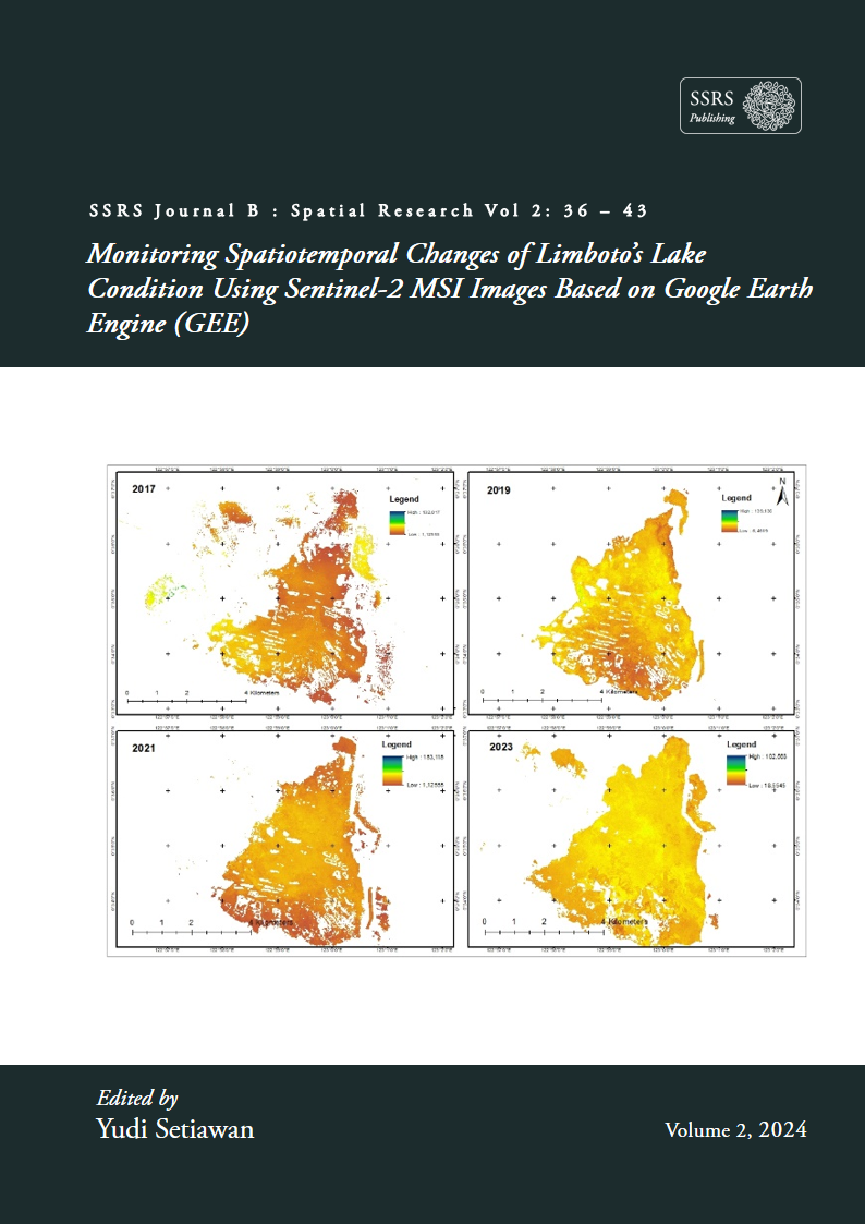 Monitoring Spatiotemporal Changes of Limboto’s Lake Condition Using Sentinel-II MSI Images Based on Google Earth Engine (GEE).